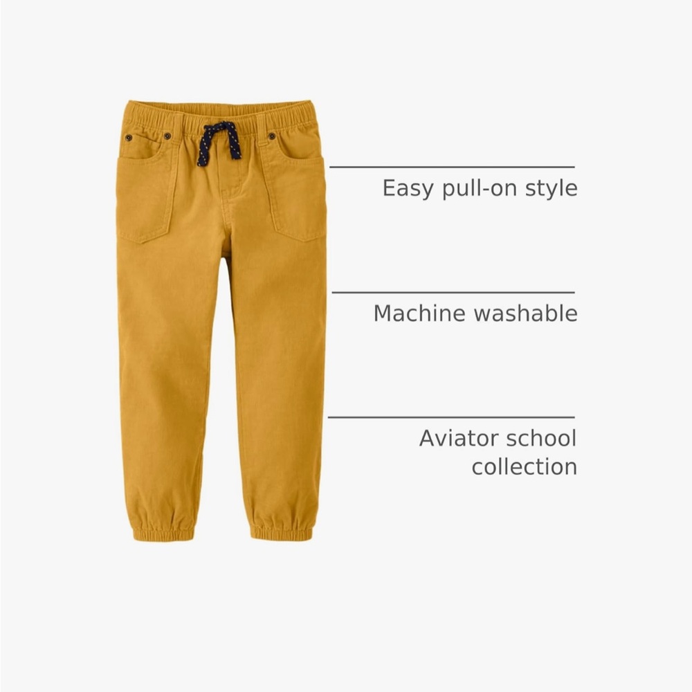 Gymboree Mustard Yellow lines Joggers for Kids - Picture 3 of 9